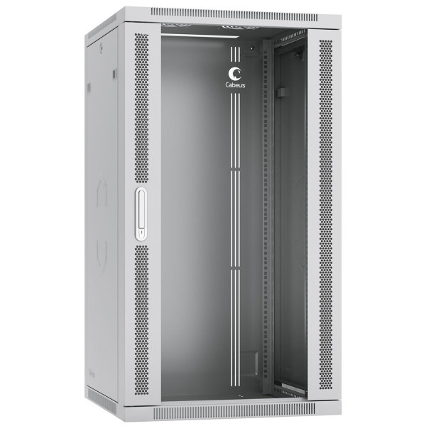 Cabeus SH-05F-22U60/45 Шкаф телекоммуникационный настенный 19 22U 600x450x1082mm (ШхГхВ) дверь стекло