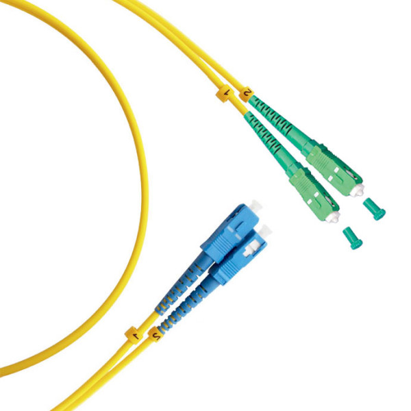 Cabeus FOP(d)-9-SC/APC-SC/UPC-2m Шнур оптический duplex SC/APC-SC/UPC 9/125 sm 2м LSZH