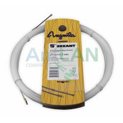 REXANT 27-1125 Протяжка кабельная (мини УЗК в бухте), 25м, нейлон, d=3мм, латунный наконечник, заглушка.