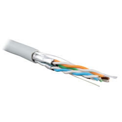 Teldor 83G0204139D050T (500 м) Кабель витая пара, экранированная (U/FTP), категория 6A, 4 пары (23 AWG), одножильный (solid), каждая пара в фольге, общий экран отсутствует, для внутр. прокладки, внешн. оболочка FR-LSZH