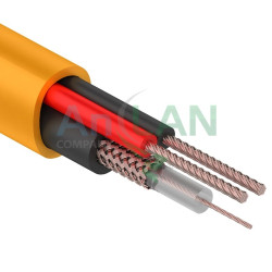 REXANT 01-4221 Кабель для видеонаблюдения КВК-П-2 нг(А)-HF + 2х0.75кв.мм, 200м., оранжевый