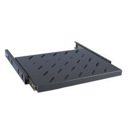 Hyperline TSSS-800-RAL9004 Полка выдвижная глубиной 550 мм для шкафов с глубиной от 800 мм (до 20 кг), цвет черный (RAL 9004)