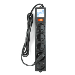 Power Cube SPG-B-10-BLACK Фильтр-удлинитель, 3.0 м, 5 розеток, 10А/2,2кВт, черный