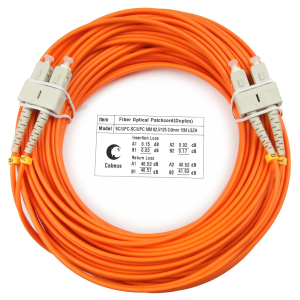 Купить Cabeus FOP-62-SC-SC-15m Шнур оптический duplex SC-SC 62,5/125 mm 15м LSZHОдномодовые и многомодовые оптические патч-корды, SC/PC-SC/PC, дуплекс Cabeus FOP-62-SC-SC-15m Шнур оптический duplex SC-SC 62,5/125 mm 15м LSZHОдномодовые и многомодовые оптические патч-корды, SC/PC-SC/PC, дуплекс