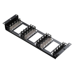 Hyperline KR-19-FRAME-CON-150 Рама 19 для крепления 15 плинтов для телефонии, 3U, углубленная