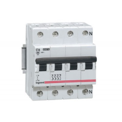 LEGRAND 407305 Автоматический выключатель, серия DX3-E, С16A, 6kA, 4-полюсный