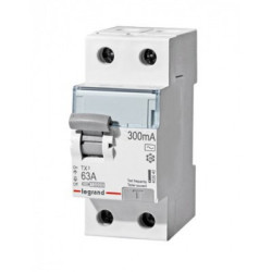LEGRAND 411724 Дифференциальный выключатель, серия DX3, 63A, 300mA, 4-полюсный, тип АС