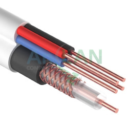 REXANT 01-4023 Кабель для видеонаблюдения ККСВ-В + 4х0.5мм., 305м., белый
