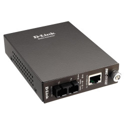 D-Link DMC-515SC Медиаконвертер с 1 портом 10/100Base-TX и 1 портом 100Base-FX с разъемом SC для одномодового оптического кабеля (до 15 км)