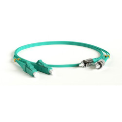 Hyperline FC-D2-503-LC/PR-ST/PR-H-1M-LSZH-AQ Патч-корд волоконно-оптический (шнур) MM 50/125(OM3), LC-ST, duplex, LSZH, 1 мОдномодовые и многомодовые оптические патч-корды, LC/PC-ST/PC, дуплекс