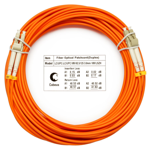 Купить Cabeus FOP-62-LC-LC-15m Шнур оптический duplex LC-LC 62,5/125 mm 15м LSZH Cabeus FOP-62-LC-LC-15m Шнур оптический duplex LC-LC 62,5/125 mm 15м LSZH