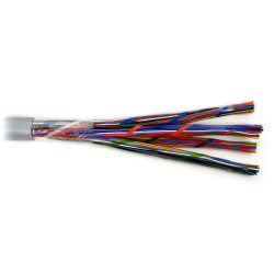 Hyperline UUTP100-C3-S24-IN-PVC-GY (UTP100-C3-SOLID-INDOOR) Кабель витая пара, неэкранированная U/UTP, категория 3, 100 пар (24 AWG), одножильный (solid), PVC, -10°C - +50°C, серыйКабель неэкранированная витая пара (UTP), 10/25/50/100 пар, одножиль..