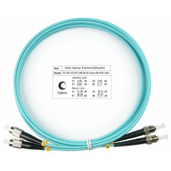 Cabeus FOP-50-FC-ST-2m Шнур оптический duplex FC-ST 50/125 mm OM3 2м LSZH