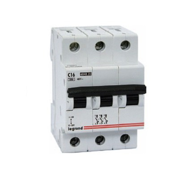 LEGRAND 407853 Автоматический выключатель, серия DX3, С3A, 10кА, 3-полюсный