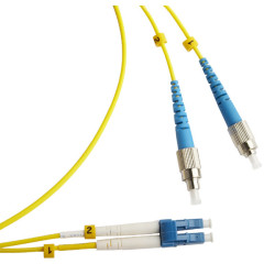 Hyperline FC-D2-9-FC/UR-LC/UR-H-3M-LSZH-YL (FC-9-FC-LC-UPC-3M) Патч-корд волоконно-оптический (шнур) SM 9/125 (OS2), FC/UPC-LC/UPC, duplex, LSZH, 3 мОдномодовые и многомодовые оптические патч-корды, LC/PC-FC/PC, дуплекс