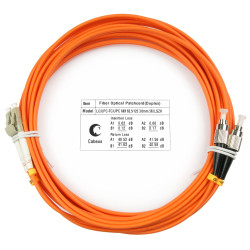 Cabeus FOP-62-LC-FC-5m Шнур оптический duplex LC-FC 62,5/125 mm 5м LSZH