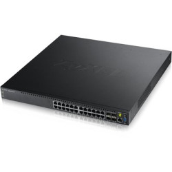 ZyXEL XGS3700-24 Управляемый коммутатор L2+ Gigabit Ethernet с 24 разъемами RJ-45 и 4 слотами 10G SFP+