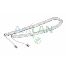 REXANT 18-2041 Шнур витой трубочный 4М телефонный белый