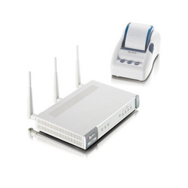 ZyXEL N4100 Хот-спот Wi-Fi 802.11n/b/g с поддержкой биллинга, в комплекте с трехкнопочным принтером для генерации и печати учетных записей пользователей