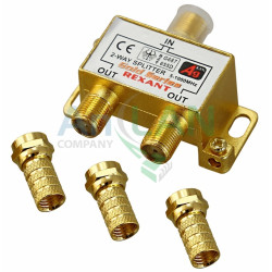 REXANT 05-6101-1 ДЕЛИТЕЛЬ ТВ краб x 2 + 3шт. F BOX 5-1000 МГц GOLD