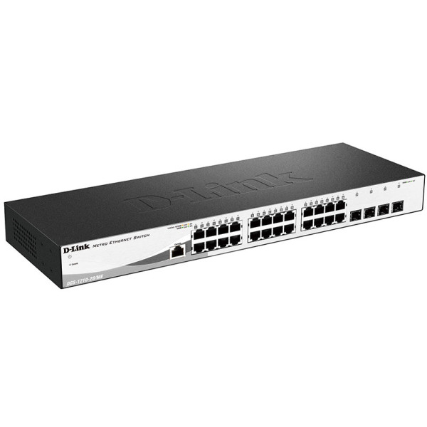 D-Link DGS-1210-28/ME/FTA1A/A1A Управляемый коммутатор 2 уровня с 24 портами 10/100/1000Base-T и 4 портами 1000Base-X SFP