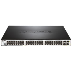 D-Link DES-3810-52 Управляемый коммутатор 3 уровня с 48 портами 10/100Base-TX, 2 портами 1000Base-X SFP и 2 комбо-портами 100/1000Base-T/SFP