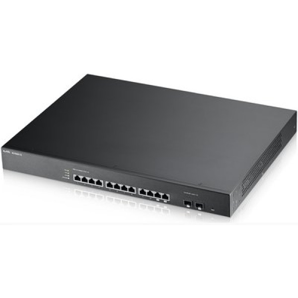 ZyXEL XS1920-12 Интеллектуальный коммутатор 10G Ethernet с 12 разъемами RJ-45 из которых 2 совмещены со слотами SFP+