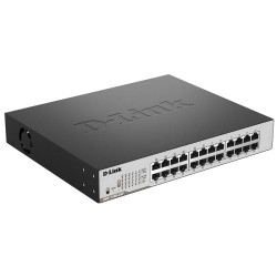 D-Link DGS-1100-24P/B1A Настраиваемый компактный коммутатор EasySmart с 12 портами 10/100/1000Base-T и 12 портами 10/100/1000 Base-T с поддержкой РоЕ