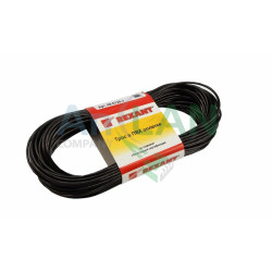 REXANT 09-5125-3 Трос стальной в ПВХ изоляции d=2.5 мм, моток 20 метров, ЧЕРНЫЙ