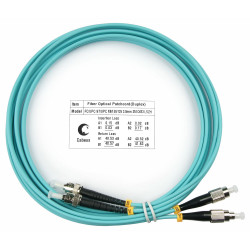 Cabeus FOP-50-FC-ST-3m Шнур оптический duplex FC-ST 50/125 mm OM3 3м LSZH