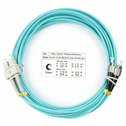 Cabeus FOP-50-SC-FC-20m Шнур оптический duplex SC-FC 50/125 mm OM3 20м LSZHОдномодовые и многомодовые оптические патч-корды, SC/PC-FC/PC, дуплекс