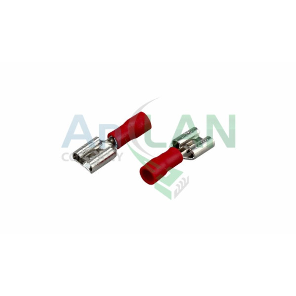 REXANT 08-0413 КЛЕММА ПЛОСКАЯ изолированная (КПИ гнездо - 7.4мм) 0.5-1.5кв.мм (VF1.25-250)
