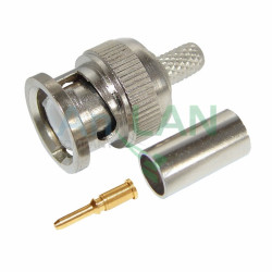REXANT 05-3001 РАЗЪЁМ штекер BNC RG-58 обжим (01-001A)