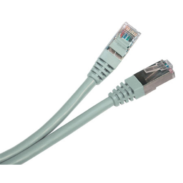 Hyperline PC-LPM-STP-RJ45-RJ45-C5e-9M-LSZH-GY Патч-корд F/UTP, экранированный, Cat.5e, LSZH, 9 м, серый