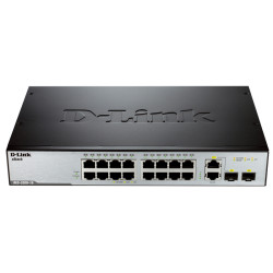 D-Link DES-3200-18/A1A/C1A Управляемый коммутатор 2 уровня с 16 портами 10/100Base-TX, 1 портом 100/1000Base-X SFP и 1 комбо-портом 100/1000Base-T/SFP