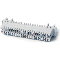 Hyperline KR-PLP-10-CON-0 Плинт соединительный, на 10 пар, неразмыкаемый, для крепления на штанге, маркировка 0-9