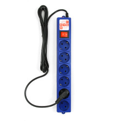 Power Cube SPG(5+1)-B-co10 Фильтр-удлинитель, 3.0 м, 6 розеток, 10А/2,2кВт, синий
