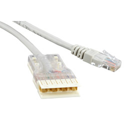 Hyperline PC-110-RJ45-4P-C5e-1M-LSZH-GY Патч-корд 110 тип - RJ-45, 4 пары, Cat.5e, LSZH, 1 м, серый