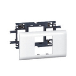 LEGRAND 010952 Суппорт Mosaic 2 модуля, с рамкой, 65мм, для кабель-каналов DLP с крышкой 65мм