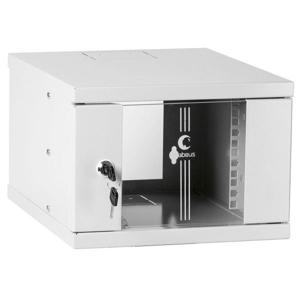 Cabeus WSC-4U Шкаф телекоммуникационный настенный 10 4U 315x325x225mm (ШхГхВ) дверь стекло