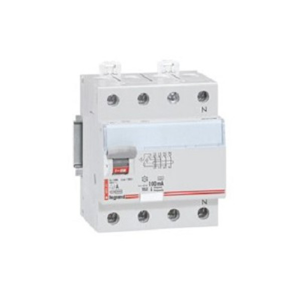 LEGRAND 411715 Дифференциальный выключатель, серия DX3, 80A, 100mA, 4-полюсный, тип АС