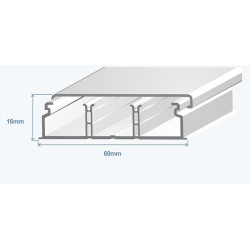 Efapel 10070 CBR Короб (миниканал), 60x16мм, с 2я перегородками
Аксессуары для миниканала 60x16мм 10070 СBR 10170 СBR
