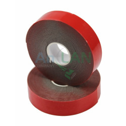 REXANT 09-6020 Двухсторонний скотч, красного цвета на серой основе, 20мм, 5метров