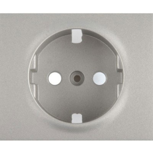 LEGRAND 770253 Лицевая панель для розетки 2К+З, алюминий, Valena