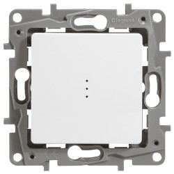 LEGRAND 672215 Выключатель/переключатель с подсветкой, 10AX, с автоматическими зажимами, белый, ETIKA