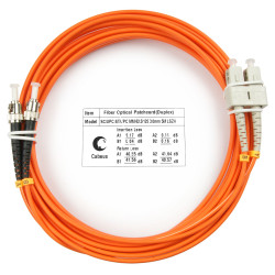 Cabeus FOP-62-SC-ST-7m Шнур оптический duplex SC-ST 62,5/125 mm 7м LSZHОдномодовые и многомодовые оптические патч-корды, ST/PC-SC/PC, дуплекс