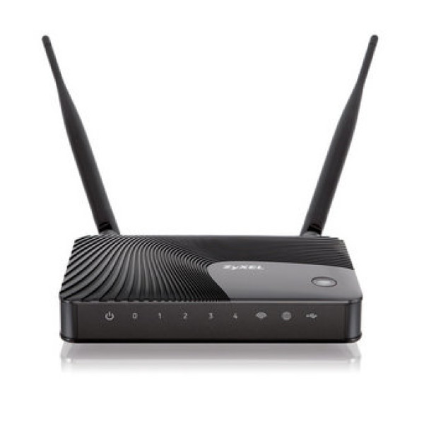 ZyXEL Keenetic II Интернет-центр для выделенной линии Ethernet, с точкой доступа Wi-Fi 802.11n 300 Мбит/с, коммутатором Ethernet и многофункциональным хостом USB