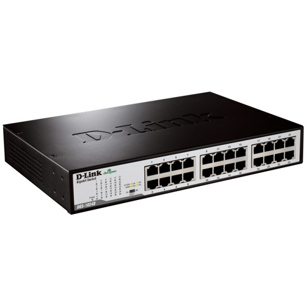 D-Link DGS-1024D(/GE/E1A/F1A/F2A/G1A/G1B) Неуправляемый коммутатор с 24 портами 10/100/1000Base-T и функцией энергосбережения
