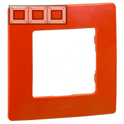 LEGRAND 672533 Рамка 3 поста, красная, ETIKA