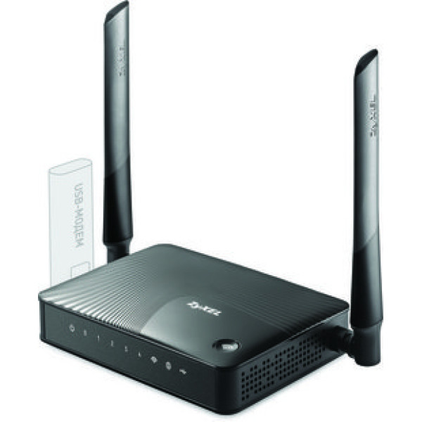 ZyXEL Keenetic 4G III Интернет-центр для подключения к сетям 3G/4G через USB-модем, с точкой доступа Wi-Fi 802.11n 300 Мбит/с и коммутатором Ethernet